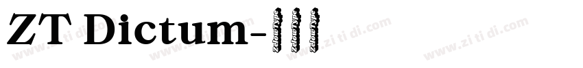 ZT Dictum字体转换